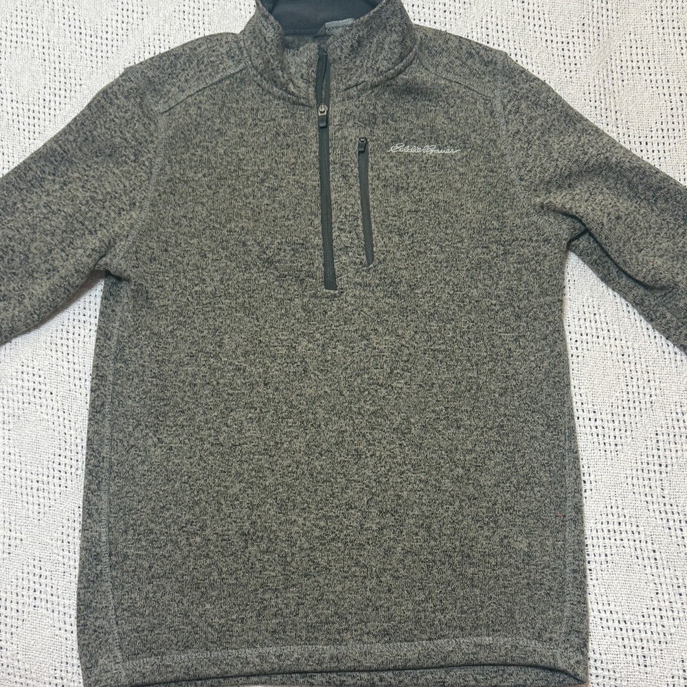 Eddie Bauer Charcoal Quarter-Zip Sweater